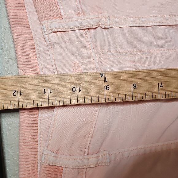 American Eagle Dreamy Drape Stretch Cargo Super High Waist Baggy Pants 6 Peach - Picture 7 of 10